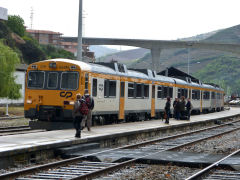 
Porto - Pocinho DMU '054' at Regua Station, April 2012